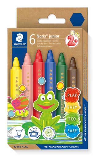 Флумастри Staedtler Noris Junior 329, 6 цвята