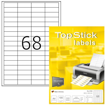 Етикети TopStick 8729, 48.5х16.9mm, 100л.(6800бр)