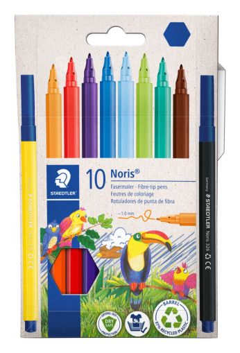 Флумастри Staedtler Noris 326, 10 цвята