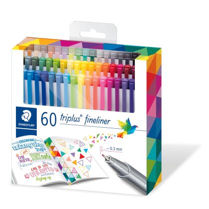 Комплект тънкописци Staedtler 334, 60 цвята