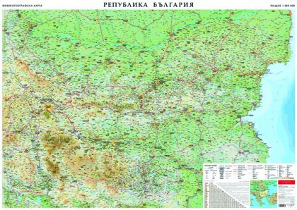 Стенна физикогеографска карта на България, 140/100