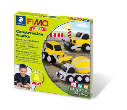 Комплект глина Staedtler Fimo Kids, 4x42g, trucks