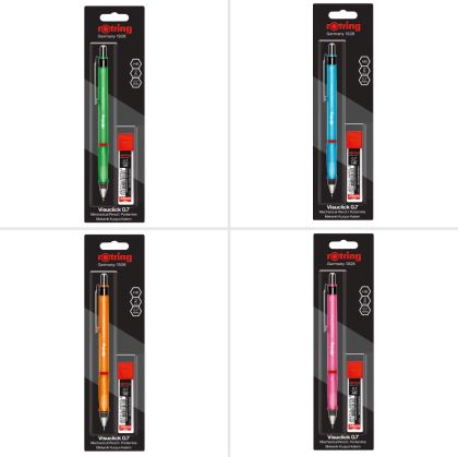 Комплект Rotring Visuclick автоматичен молив, гума, графити, розов 0,5