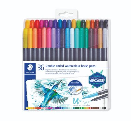 Акварелни флумастри Staedtler Design Journey , двувърхи, 36 цвята