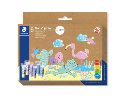 Боя Noris Junior 8816 finger paint, 6 пастелни цветове