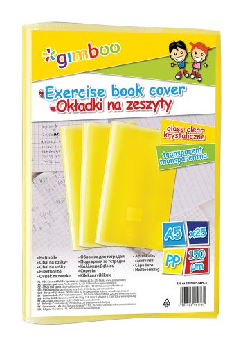 Подвързия за тетрадка Gimboo А5, 150 микрона, жълт