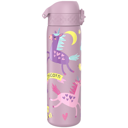 Бутилка за вода Ion8 Print, мет, 600ml, Unicorns