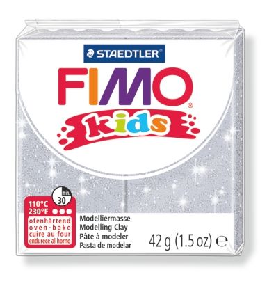 Полимерна глина Staedtler Fimo Kids,42g,блестящо сив 812