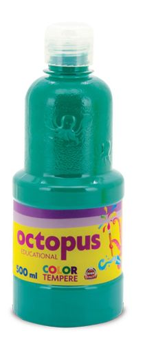 Темперна боя Octopus, 500 мл в бутилка, зелена