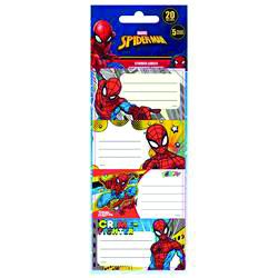 Етикети за тетрадка, опаковка 20, spiderman