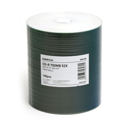 CD-R Omega 700MB, 52x, Printable, оп100 пакет