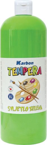 Темперна боя Karbon, 1000 мл в бутилка, светло зелена