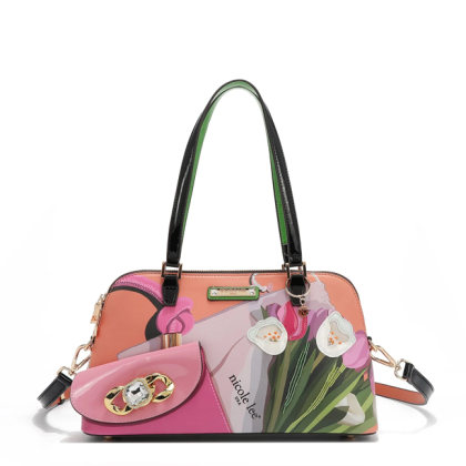 Чанта Nicole Lee, 33.7x19x8.9 cm, Violet Blossom