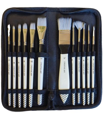 Четки за рисуване Creative Art, 12 броя в калъф