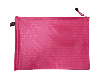 Папка с цип В4, промазан плат, розов