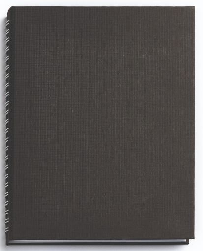 Бележник с полускрита спирала Бътерфлай, А5, черен