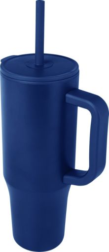 Чаша с капак и сламка, двустенна, 900ml, ТСИН