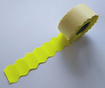 Етикети 26x16 mm двуредови маркиращи клещи, жълти