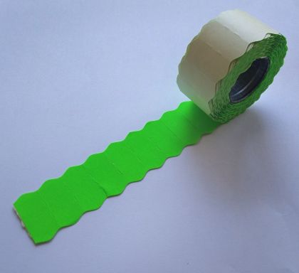 Етикети 26x16 mm двуредови маркиращи клещи, зелени