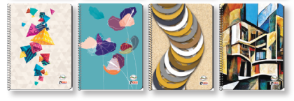 Тетрадка Deis A4, 100л, широки редове,спирала, стил 2025