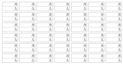 Етикети 17х30 mm,10л.,420 бр,лв/евро, бели