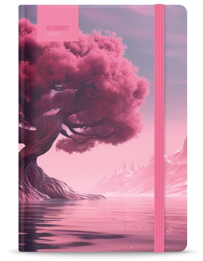 Бележник с ластик A5 Street, твърда корица, 96 листа, JOURNEY