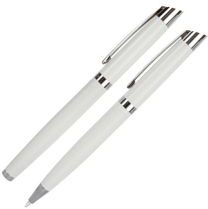 Комплект Wellington Liberty, химикалка и ролер, БЯЛ