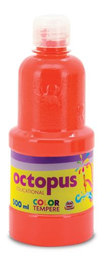 Темперна боя Octopus, 500 мл в бутилка, оранжева