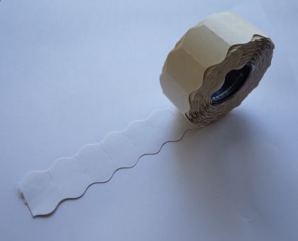 Етикети 26x16 mm двуредови маркиращи клещи, бели