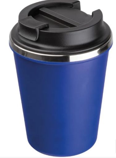 Чаша с капак, двустенна, 350ml, СИН