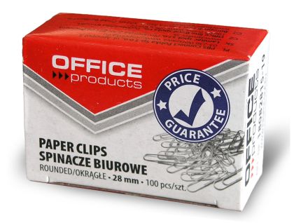 Кламери Office Products, заоблен връх, 28mm, опаковка 100