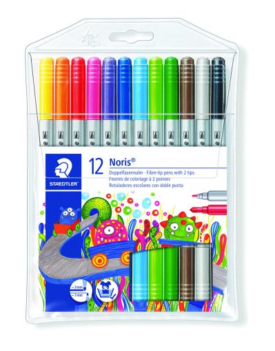 Двувърхи флумастри Staedtler NC 320, 12 цвята