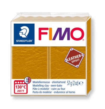 Полимерна глина Fimo Leather 8010, 57g, охра 179