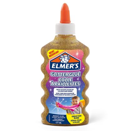 Течно лепило Elmer's Glitter Glue, 177ml, златисто