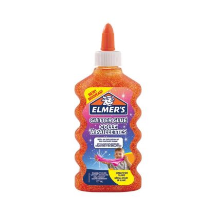 Течно лепило Elmer's Glitter Glue, 177ml, оранжево