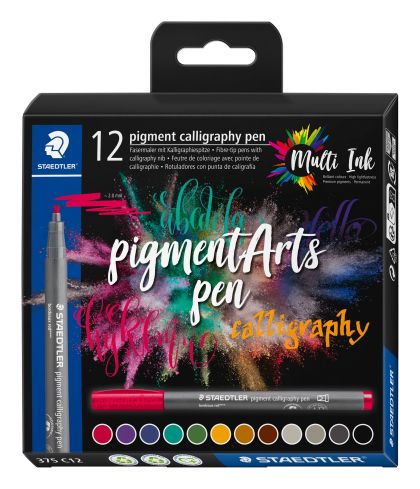 Калигр. флумастри Staedtler Pigment 375, 12цв