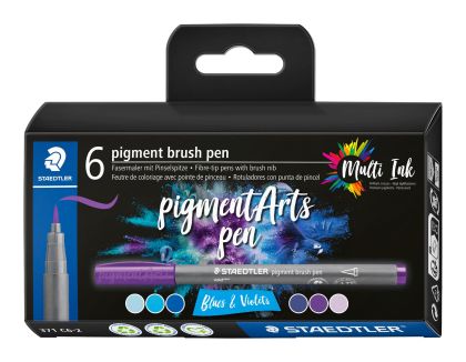 Маркери Staedtler Pigment Arts 371, 6 цвята, 371 c6-2