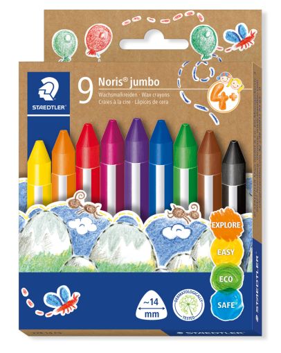 Пастели Staedtler Noris Jumbo 228 14, 9 цвята