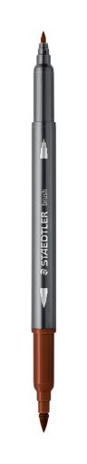 Акварелни флумастри Staedtler 3001, двув, кафяв 76