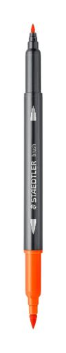 Акварелни флумастри Staedtler 3001, двув, оранжев 4