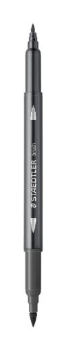 Акварелни флумастри Staedtler 3001, двув, сив 8