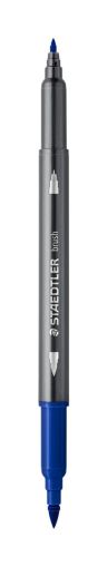 Акварелни флумастри Staedtler 3001, двув, син 3