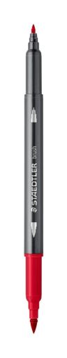 Акварелни флумастри Staedtler 3001, двув, тъмночервен 241