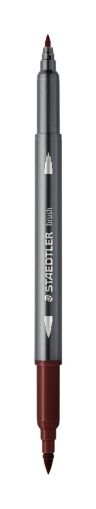 Акварелни флумастри Staedtler 3001, двув, шоколад 75