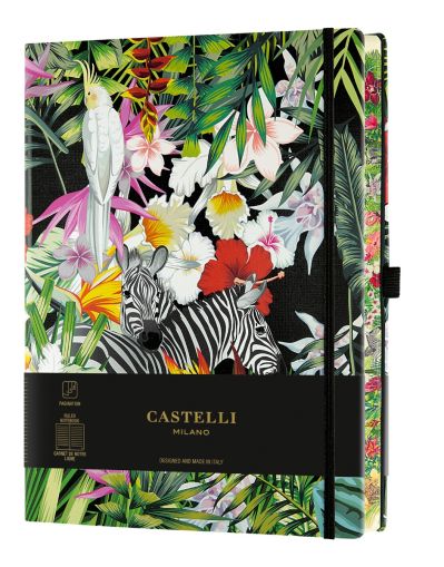 Бележник Castelli Eden, 19x25cm, лин, Zebras