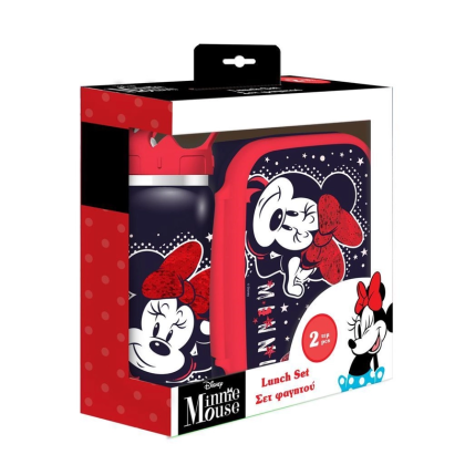 Комплект кутия за храна и метална бутилка 500ml, Minnie