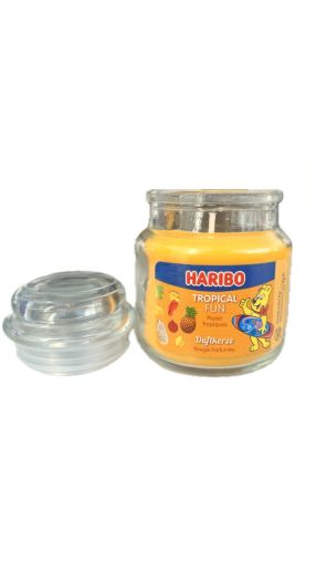 Аром. свещ в бурканче тип Haribo, 85g,тропич. плод