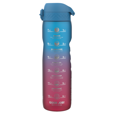 Бут. за вода Ion8 Mot., рец.пл,1000ml, Blue/Pink