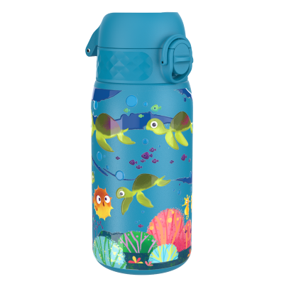 Бутилка за вода Ion8 Print, мет, 400ml, Sea Turtle