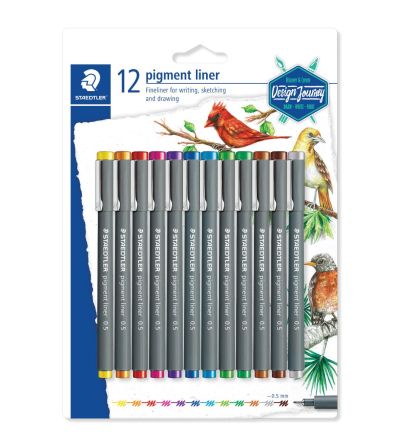 Тънкописец Staedtler Pigment Liner 308, 12 цвята